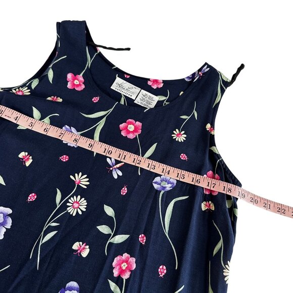 Kathie Lee Floral Sheath Dress Womens 10 Y2K Cottagecore Summer Maxi - Picture 7 of 10